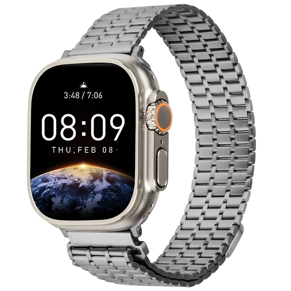 Business Magnetic Armbånd Apple Watch 45mm Series 7 grå