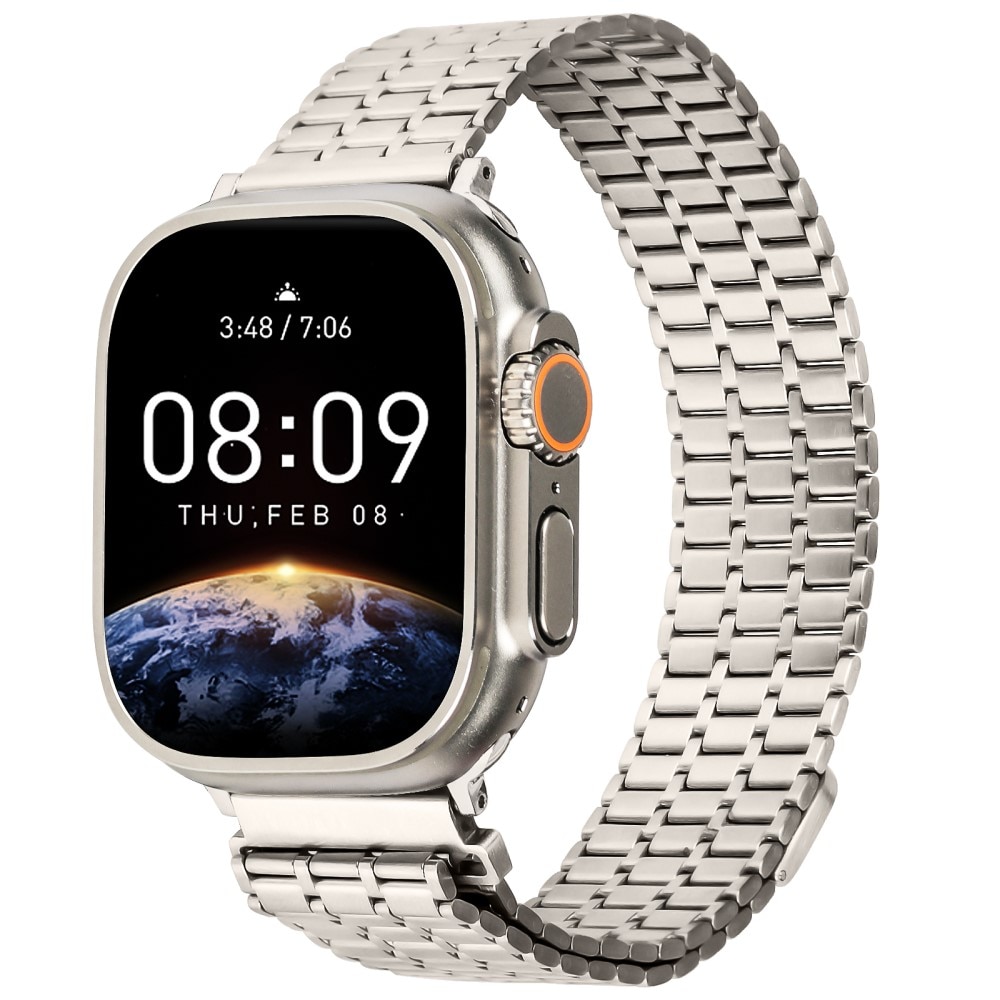 Business Magnetic Armbånd Apple Watch 45mm Series 9 titan