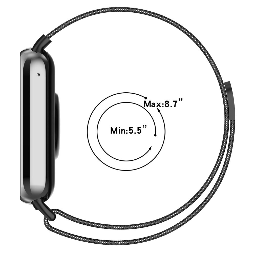 Armbånd Milanese Xiaomi Smart Band 8 Pro Sort