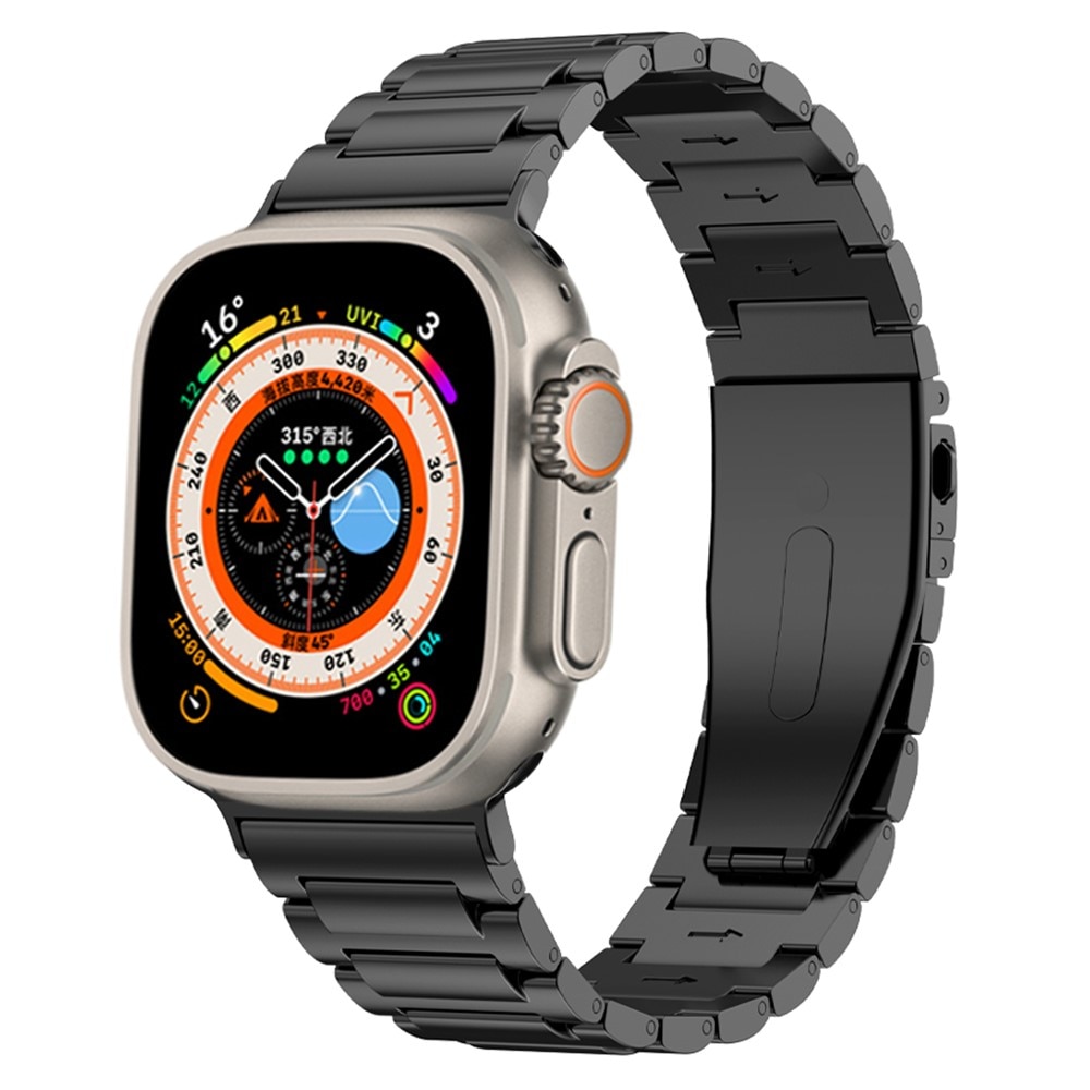 Titaniumarmbånd Apple Watch 45mm Series 7 sort