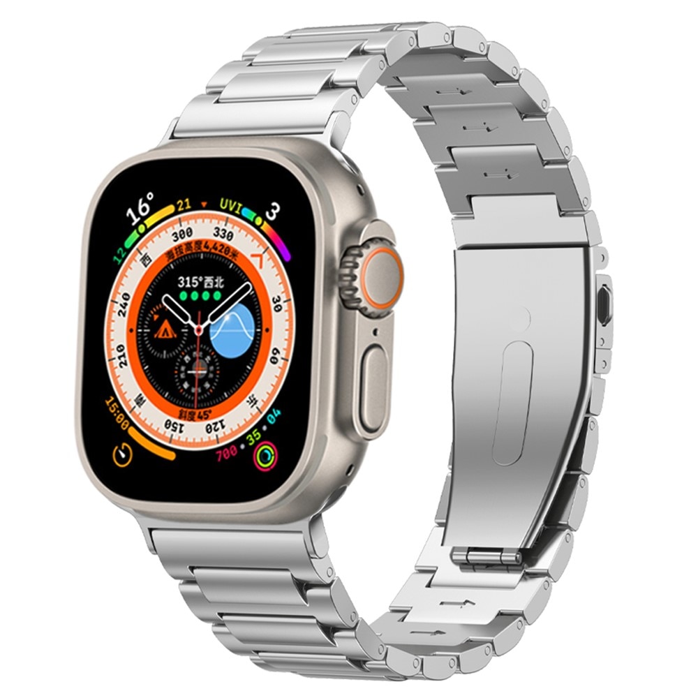 Titaniumarmbånd Apple Watch 45mm Series 7 sølv