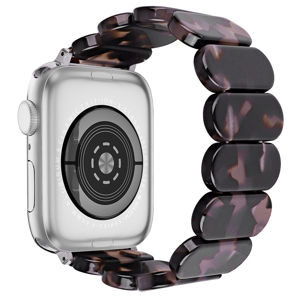 Elastiskt resinarmbånd Apple Watch 42mm sort/grå