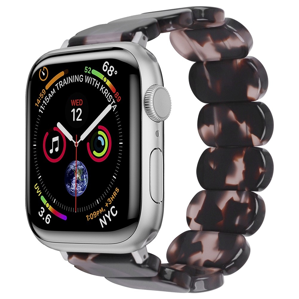 Elastiskt resinarmbånd Apple Watch 41mm Series 9 sort/grå