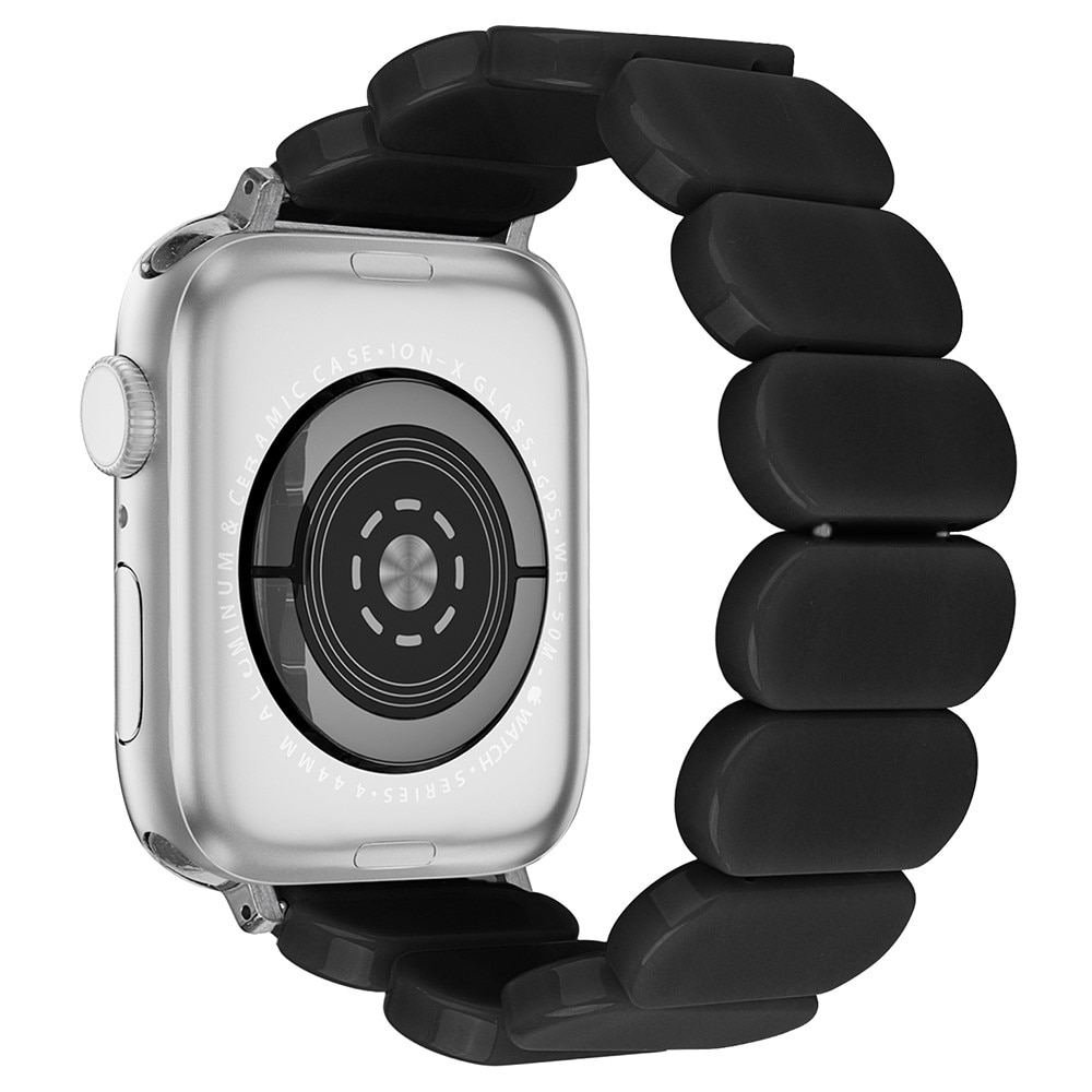 Elastiskt resinarmbånd Apple Watch 45mm Series 9 sort