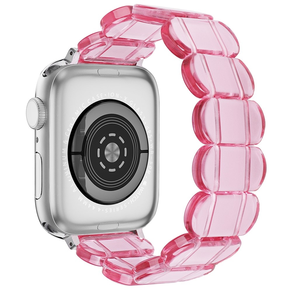 Elastiskt resinarmbånd Apple Watch 45mm Series 7 lyserød