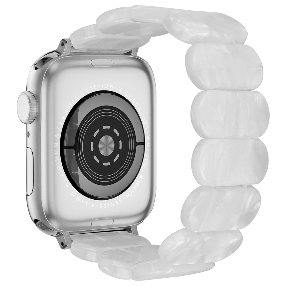 Elastiskt resinarmbånd Apple Watch 42mm perlehvid