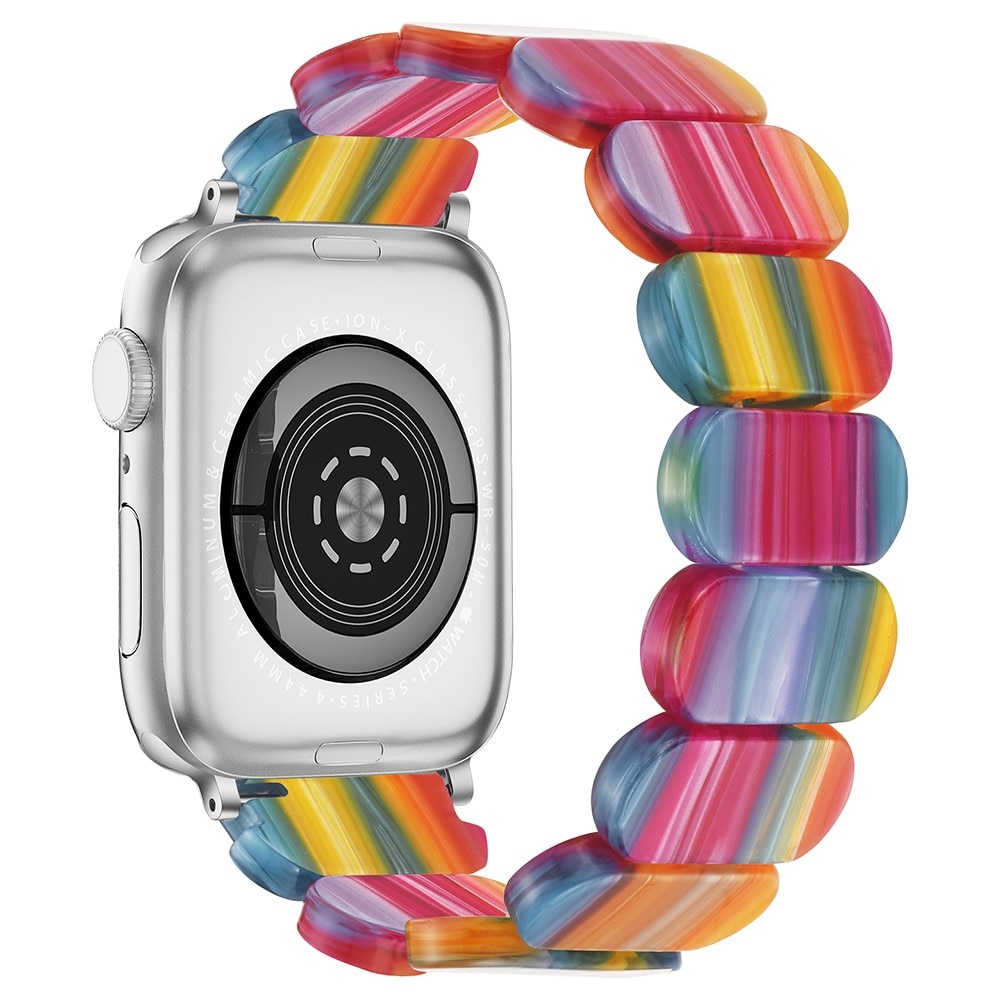 Elastiskt resinarmbånd Apple Watch 45mm Series 7 regnbue
