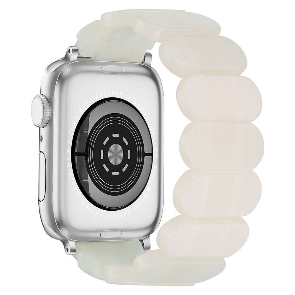 Elastiskt resinarmbånd Apple Watch 41mm Series 8 hvid