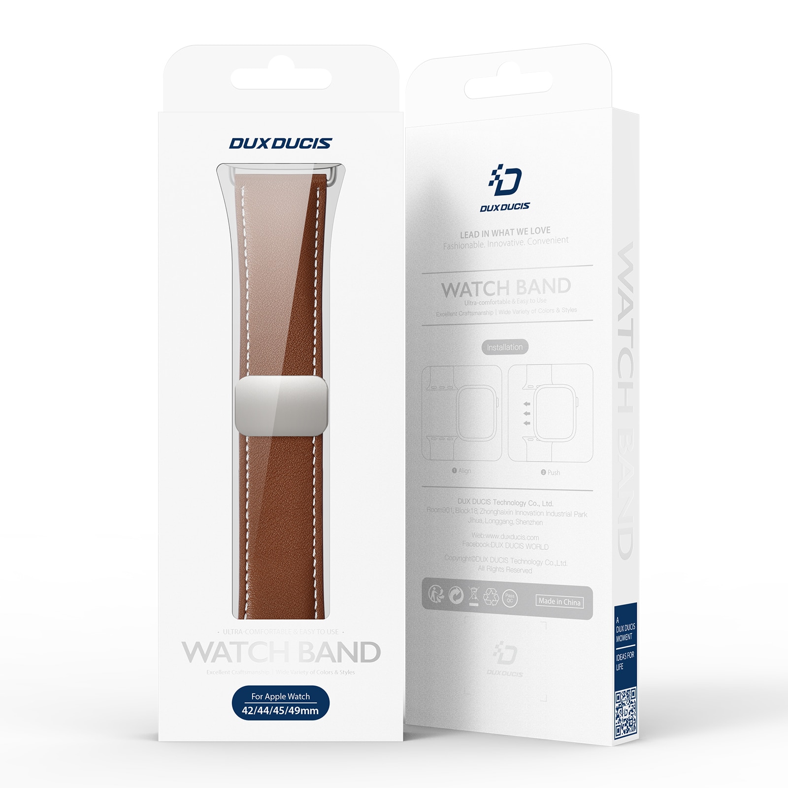 Læderrem Apple Watch Series 11 42mm Brun