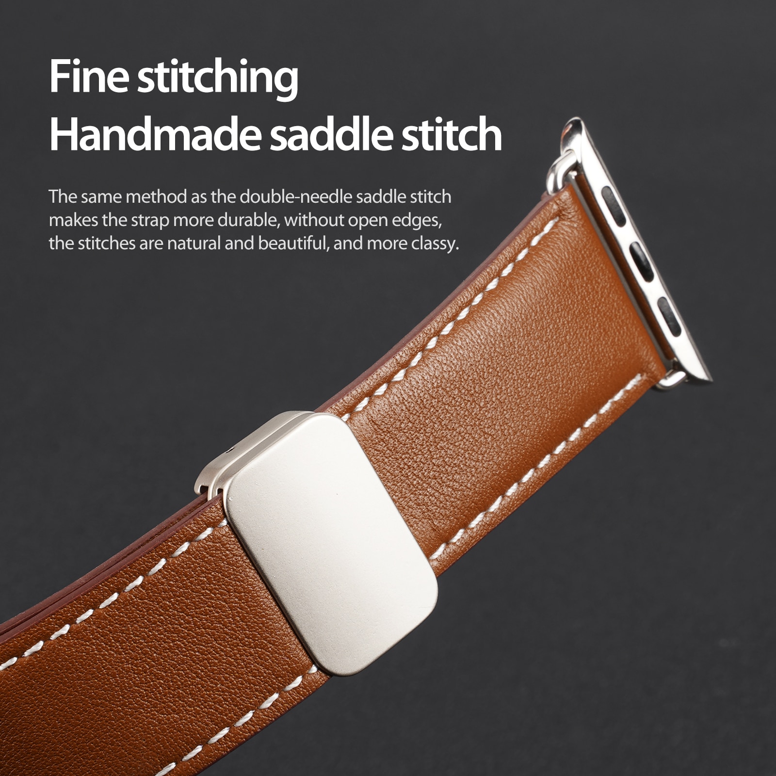 Læderrem Apple Watch Series 11 42mm Brun