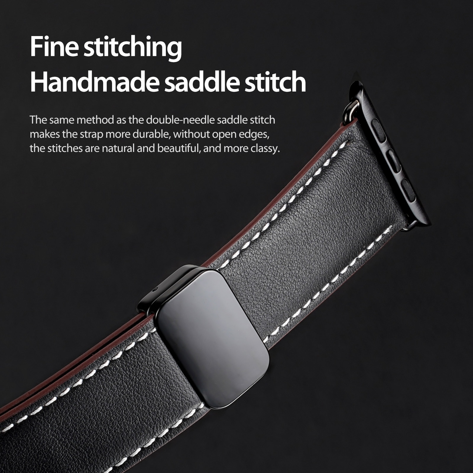 Læderrem Apple Watch Series 11 46mm Brun