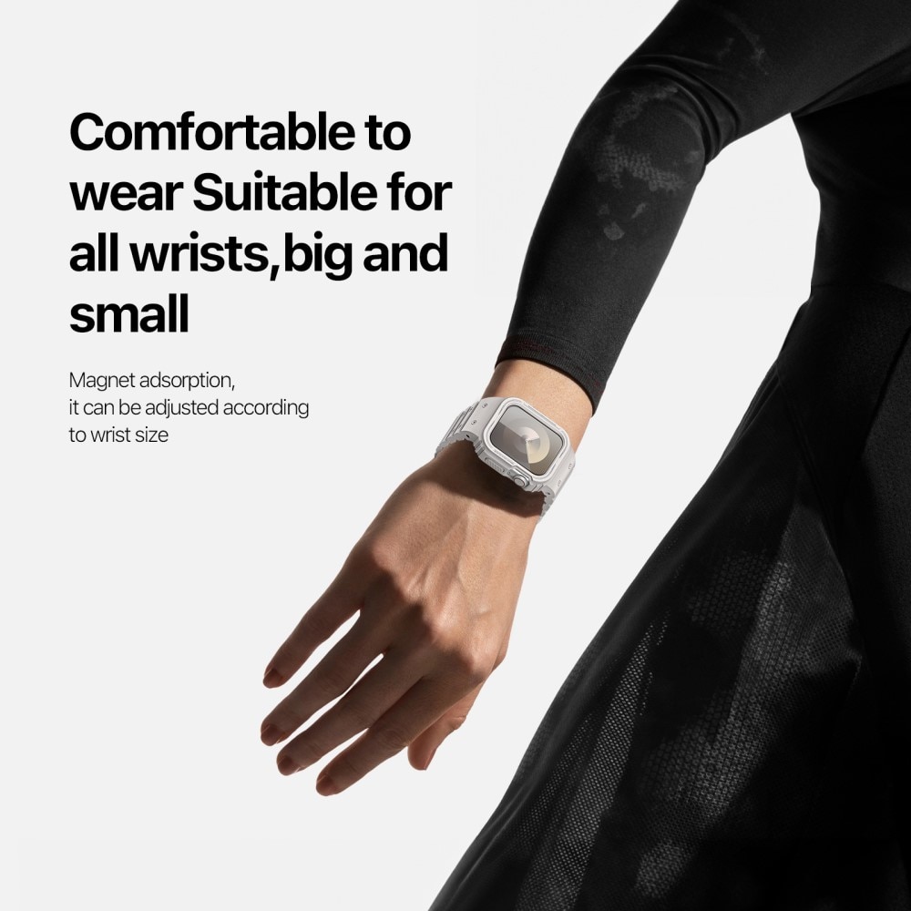 OA Series Cover + Silikonearmbånd Apple Watch 41mm Series 9 hvid