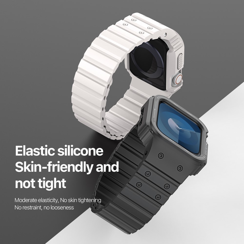 OA Series Cover + Silikonearmbånd Apple Watch 41mm Series 9 hvid