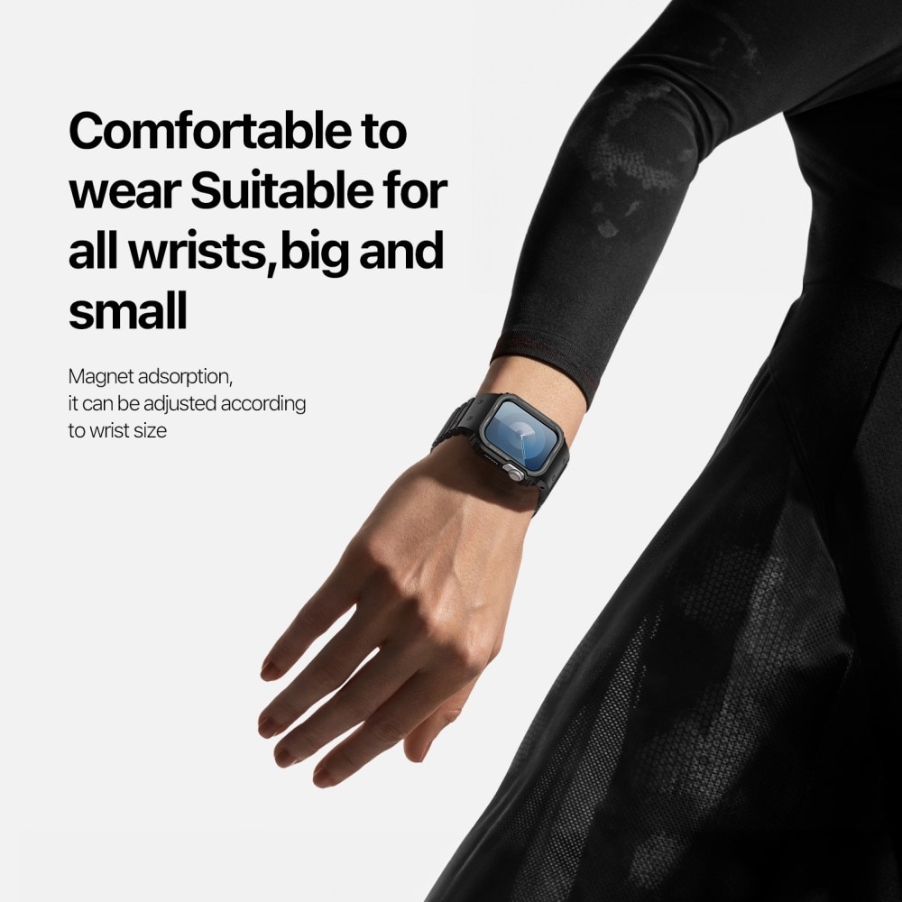 OA Series Cover + Silikonearmbånd Apple Watch 41mm Series 8 sort