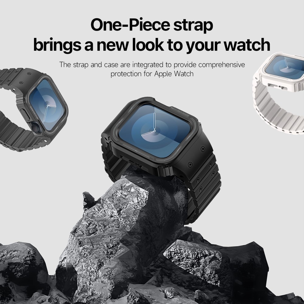 OA Series Cover + Silikonearmbånd Apple Watch 41mm Series 8 sort