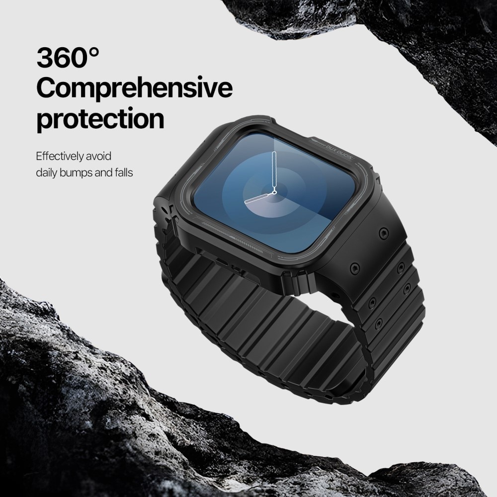 OA Series Cover + Silikonearmbånd Apple Watch 41mm Series 7 sort