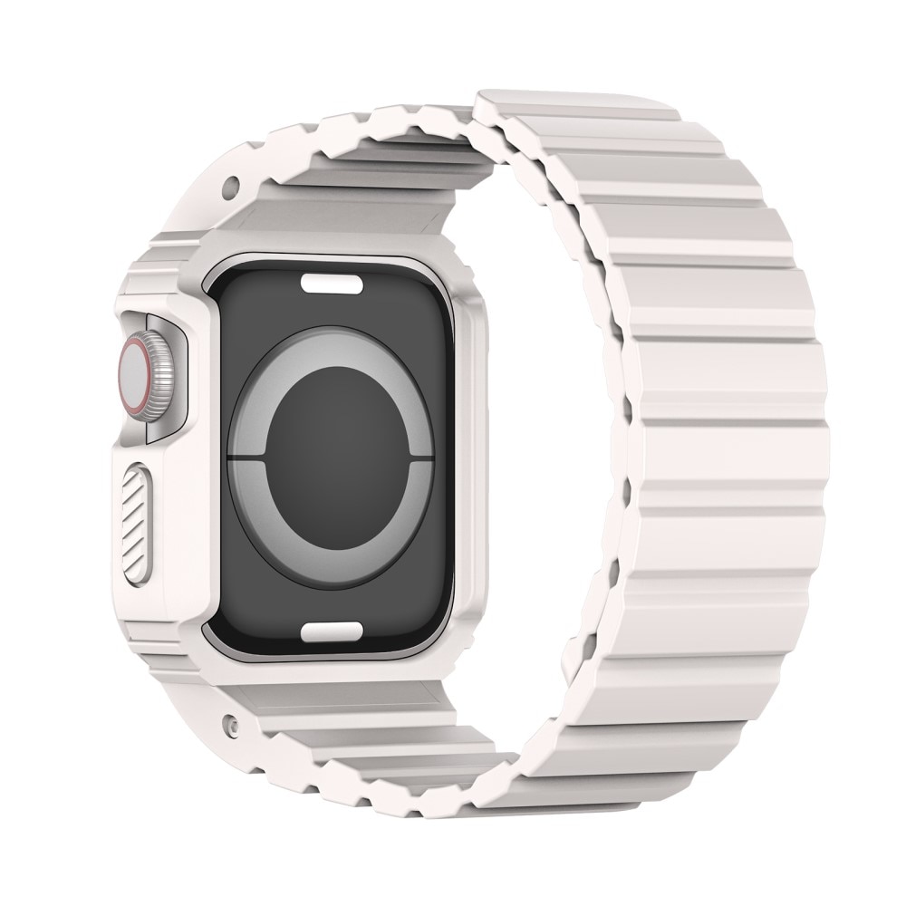 OA Series Cover + Silikonearmbånd Apple Watch SE 44mm hvid