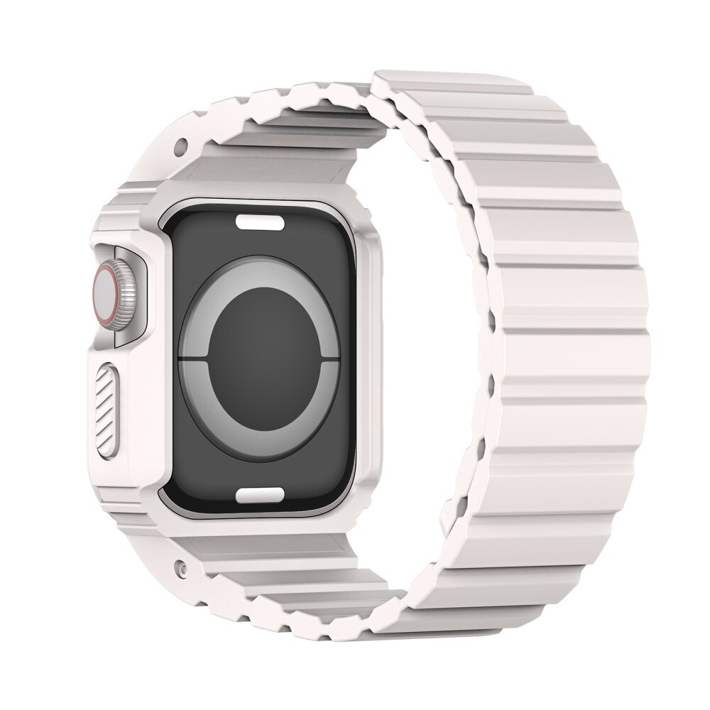 OA Series Cover + Silikonearmbånd Apple Watch 45mm Series 8 hvid