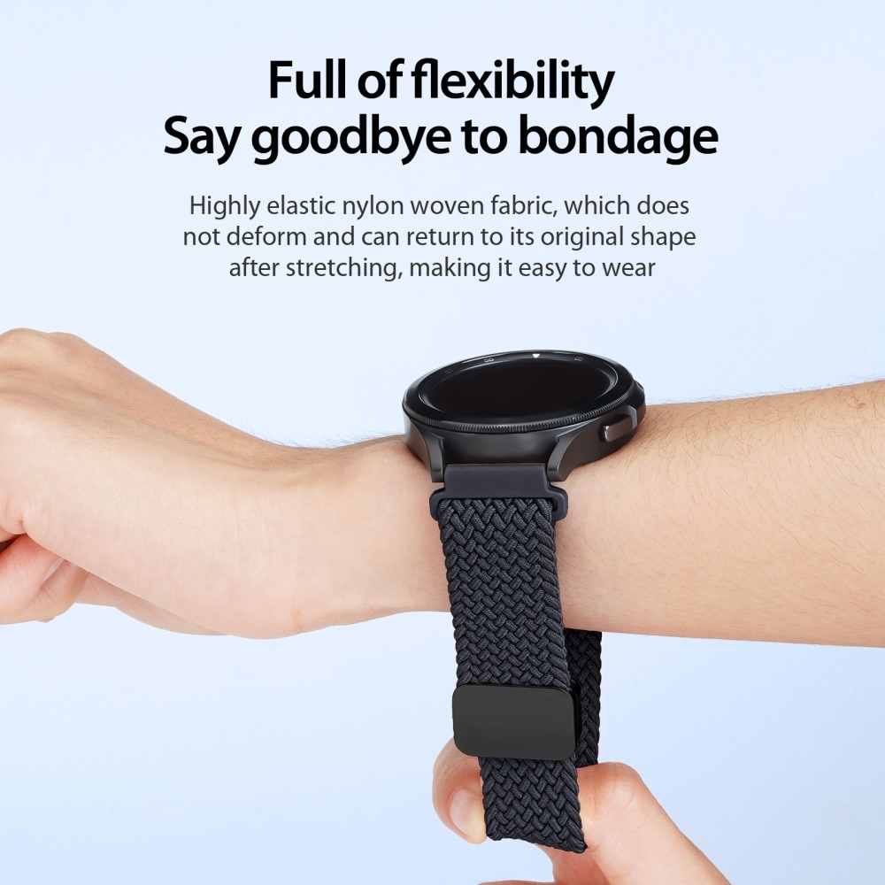 Nylon Woven Armbånd OnePlus Watch 2 sort