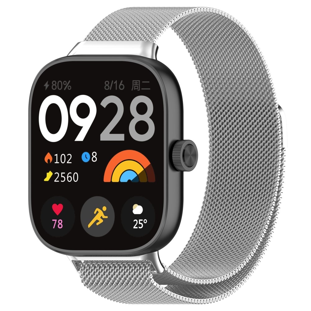 Armbånd Milanese Xiaomi Redmi Watch 4 sølv