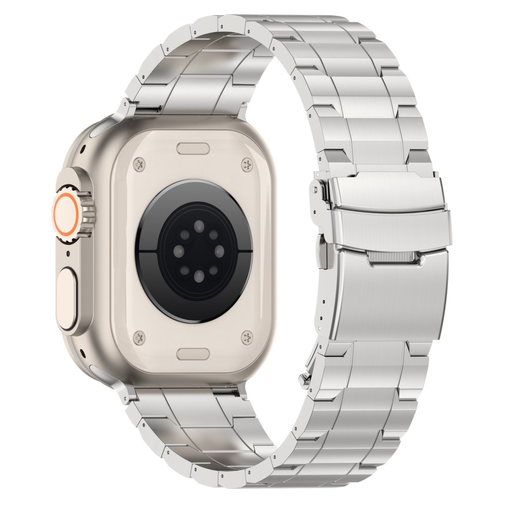 Elevate Titaniumarmbånd Apple Watch 44mm sølv