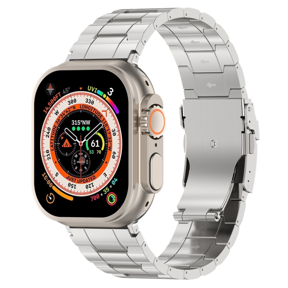 Elevate Titaniumarmbånd Apple Watch 41mm Series 8 sølv
