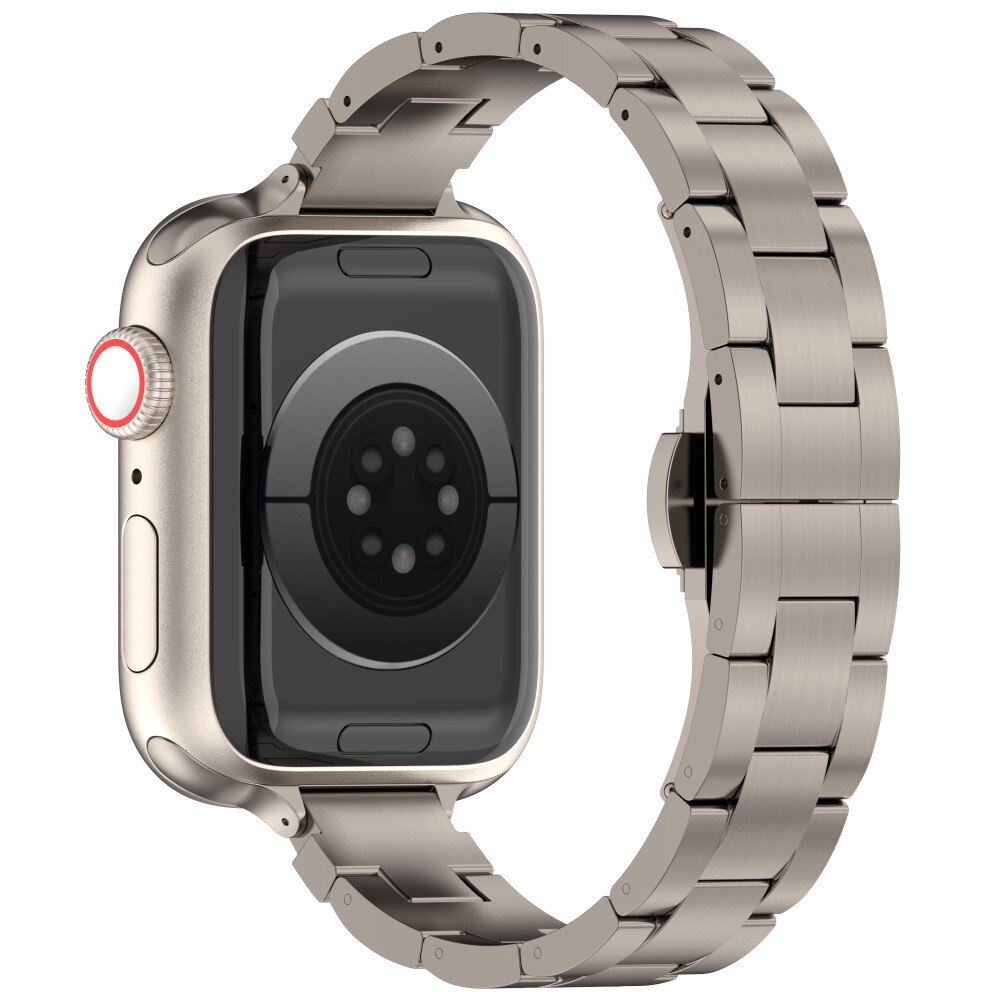 Slim Titaniumarmbånd Apple Watch 45mm Series 9 titan