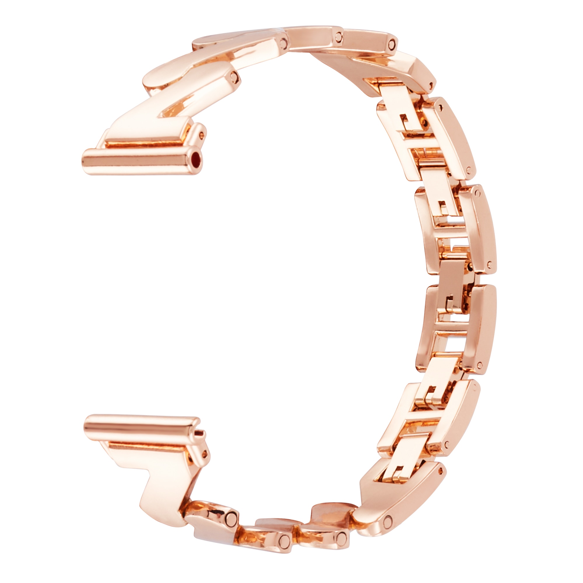 BølgetMetalarmbånd Universal 20mm rose guld