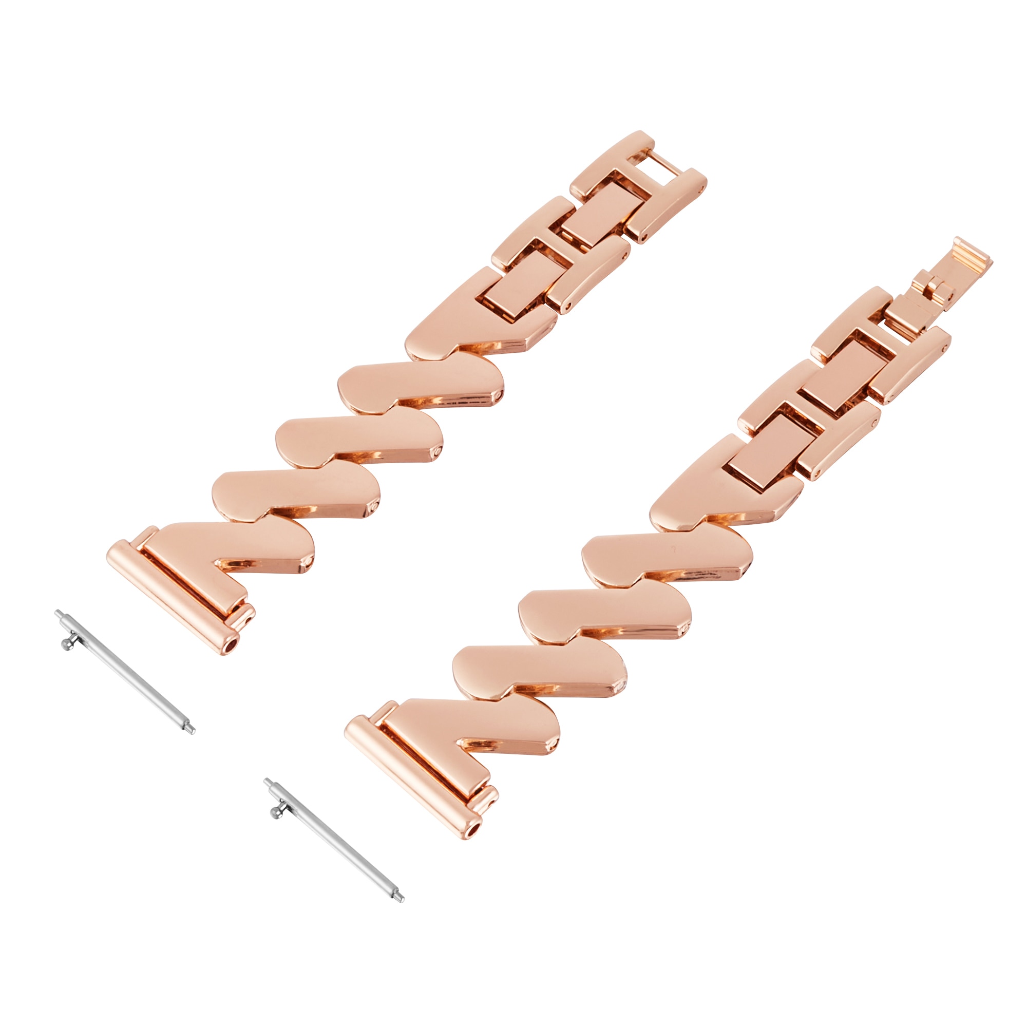 BølgetMetalarmbånd Withings ScanWatch Light rose guld