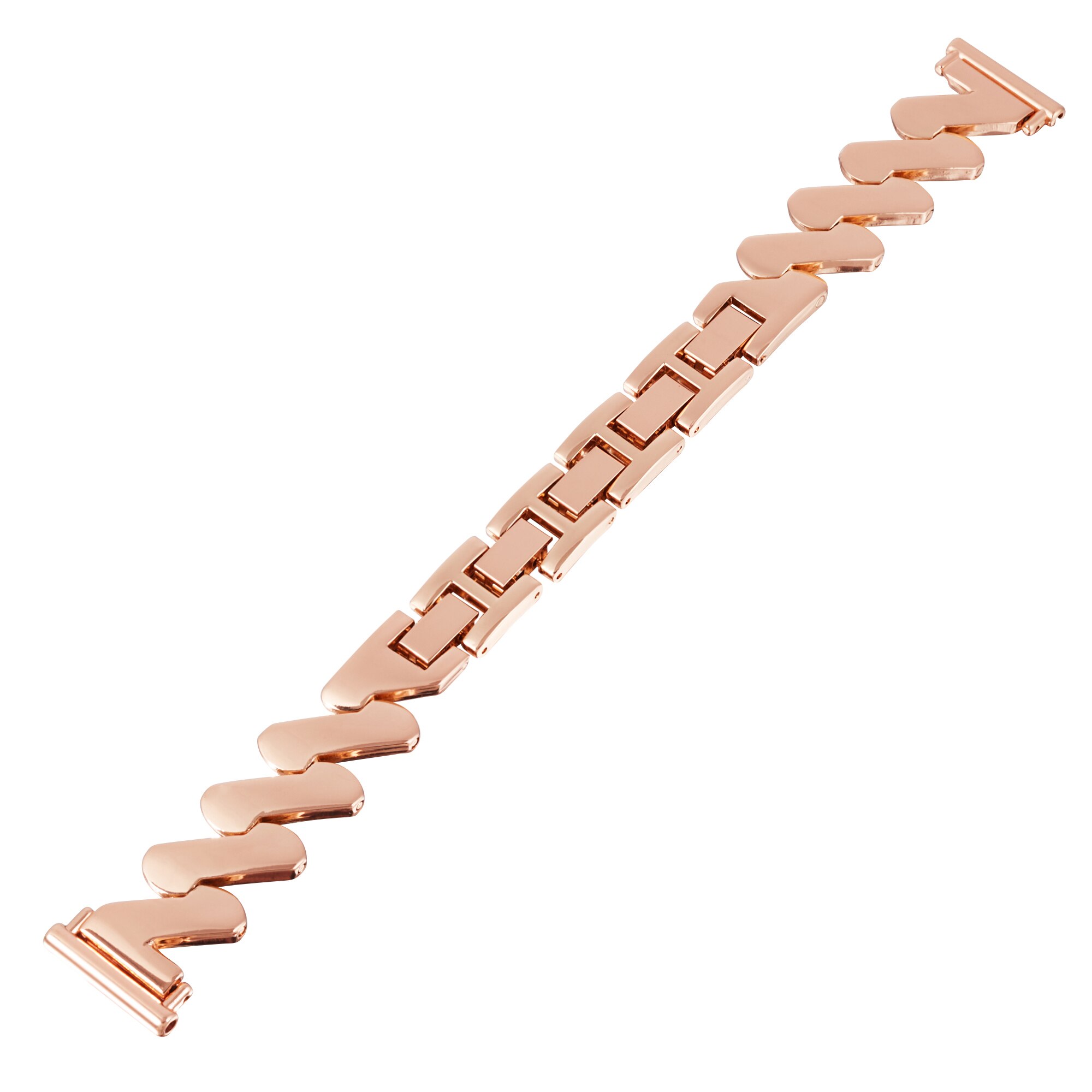 BølgetMetalarmbånd Universal 18mm rose guld