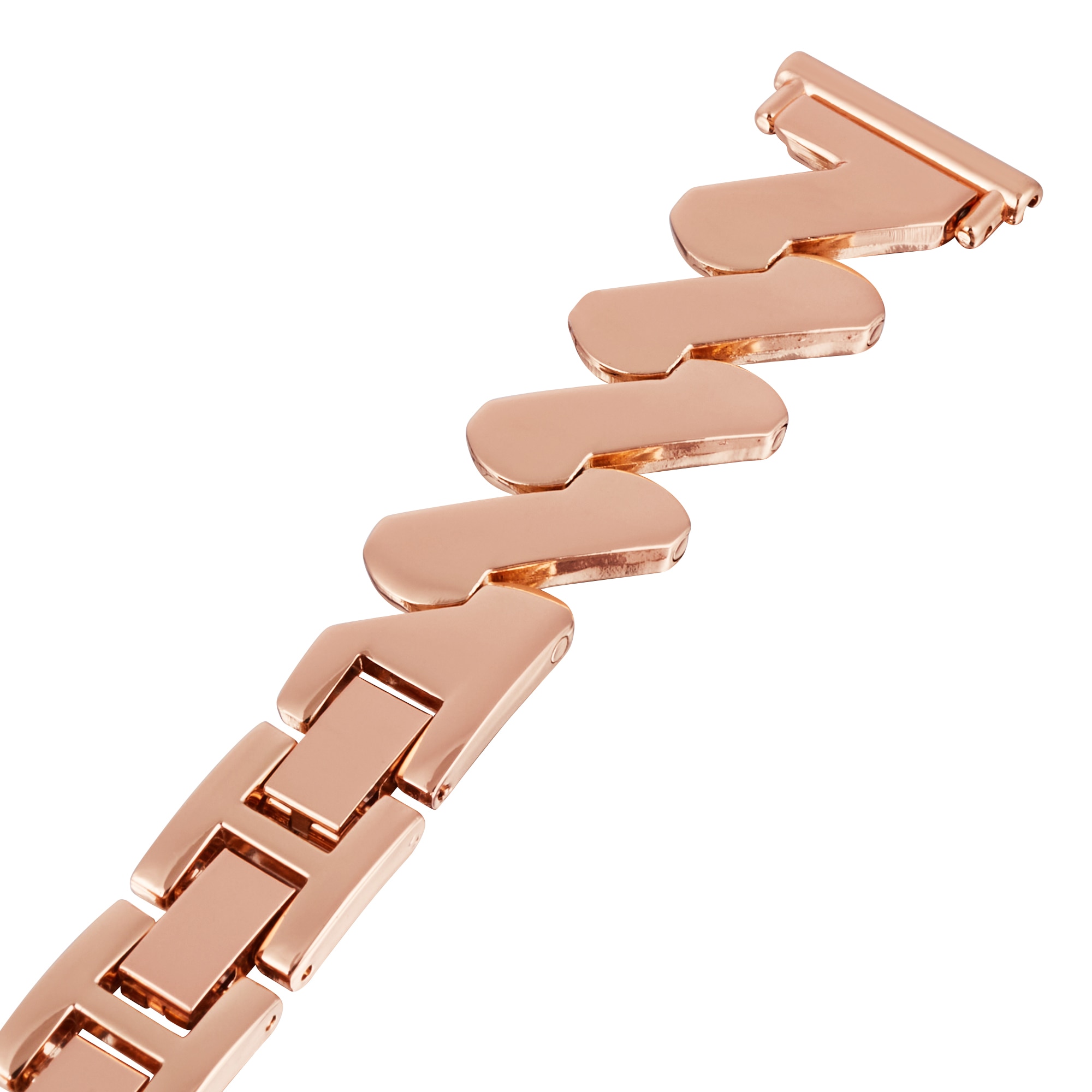 BølgetMetalarmbånd Universal 20mm rose guld