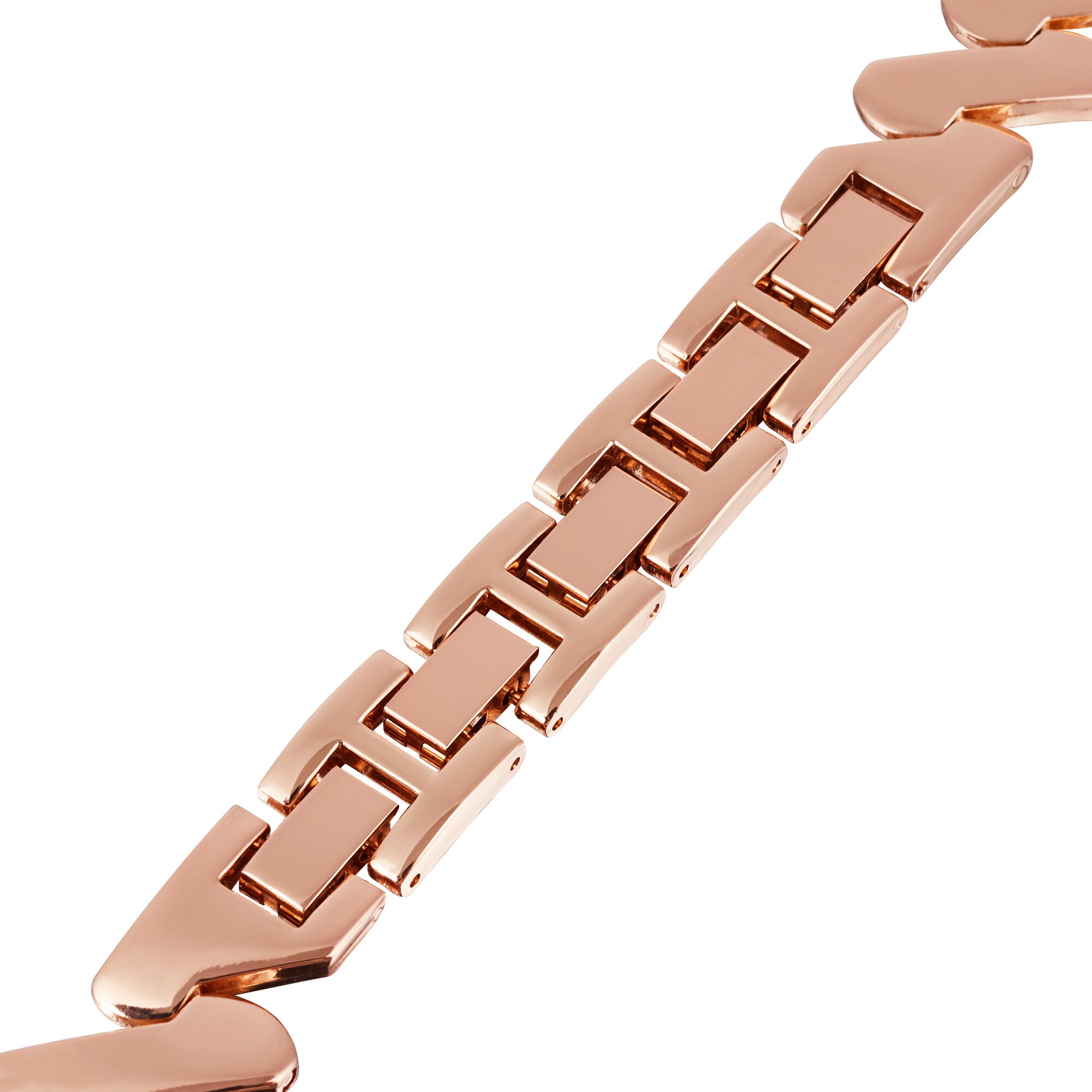 BølgetMetalarmbånd Universal 18mm rose guld