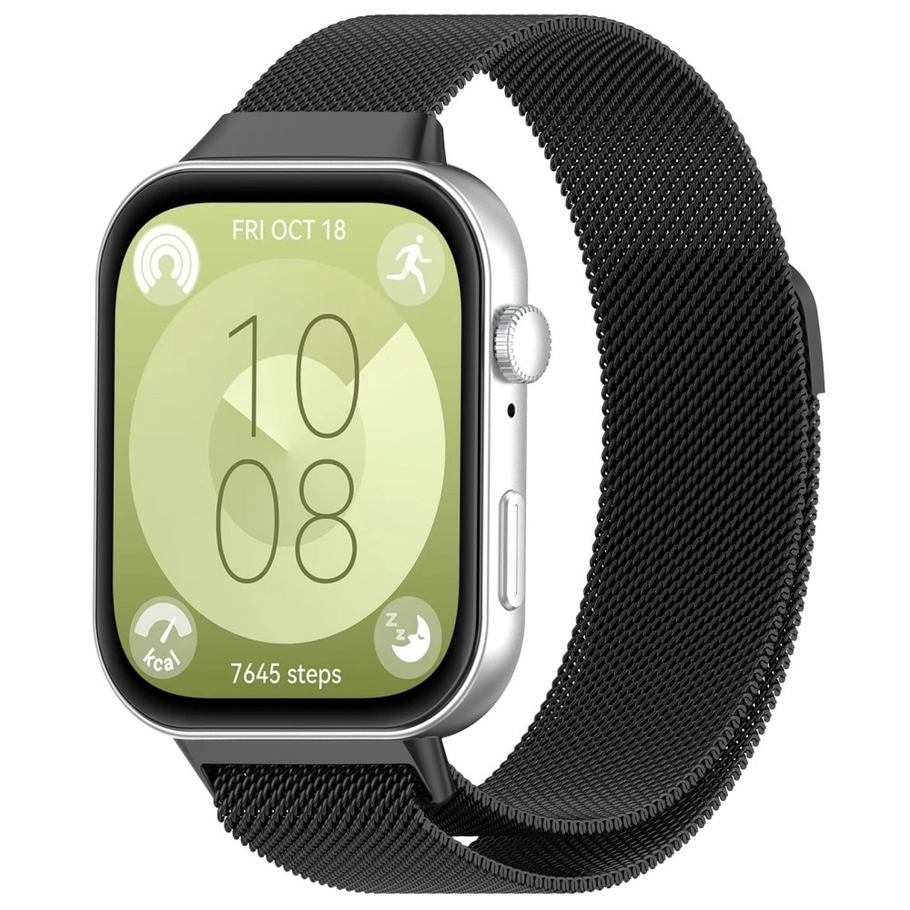 Armbånd Milanese Huawei Watch Fit 4 Pro Sort