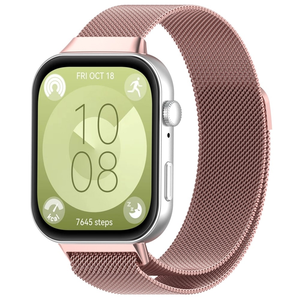 Armbånd Milanese Huawei Watch Fit 4 Pro Lyserød guld
