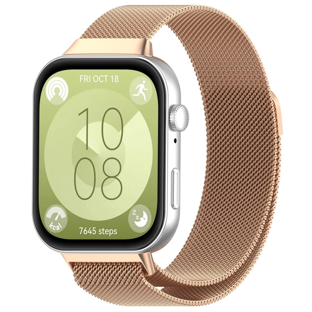 Armbånd Milanese Huawei Watch Fit 4 Rose guld