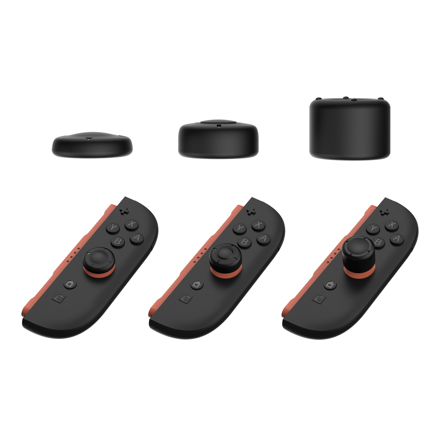 Joystick knapbeskyttere silikone Nintendo Switch 2 (6-pack) sort