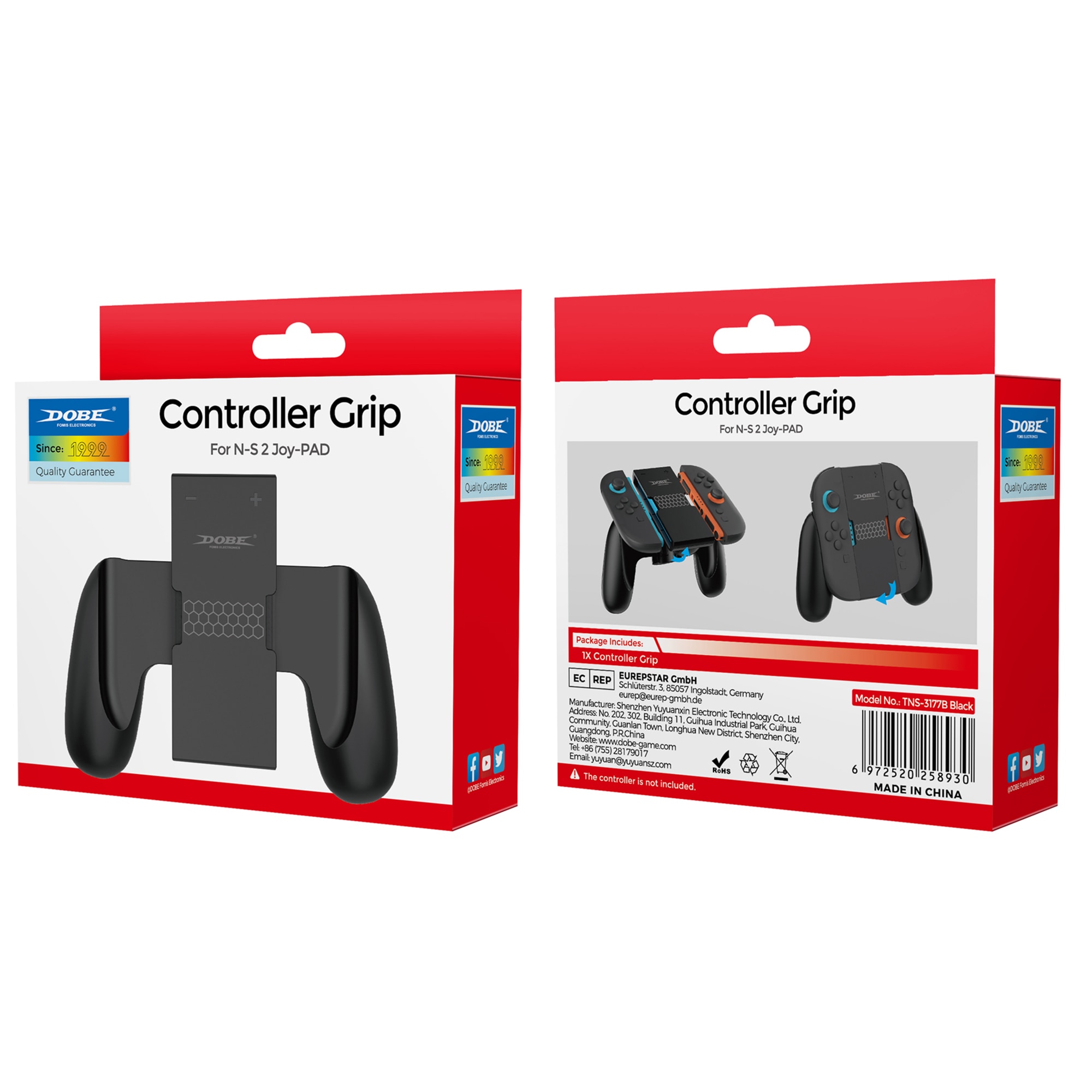 Håndkontrol til Nintendo Switch 2 Joy-Con Sort