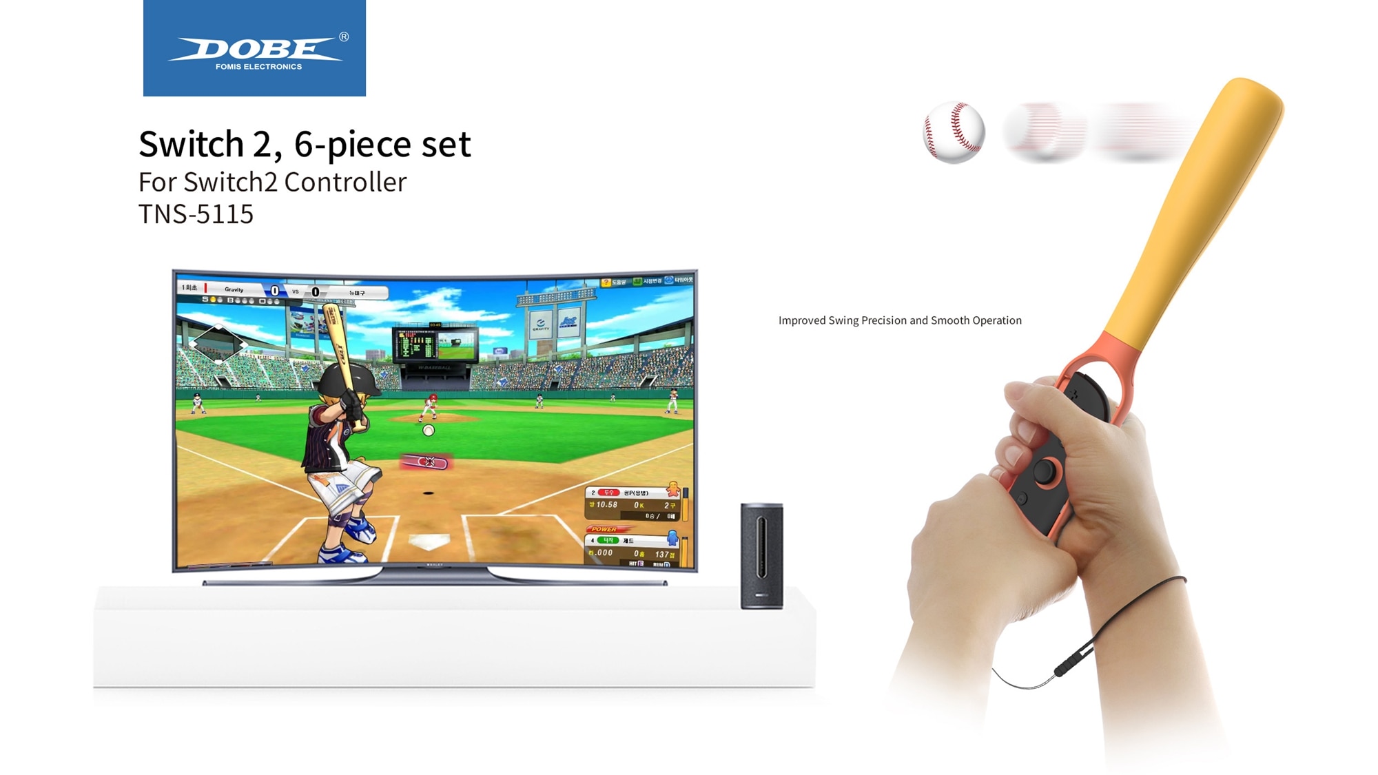 6-pack Sportstilbehør til Joy-Con Nintendo Switch 2 Blå/Rød