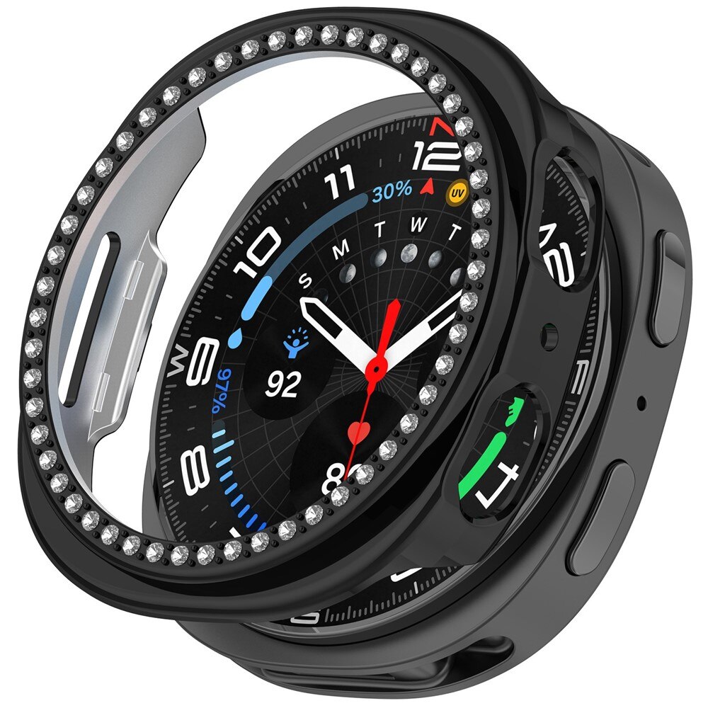 Samsung Galaxy Watch 8 44mm Rhinestone cover Sort