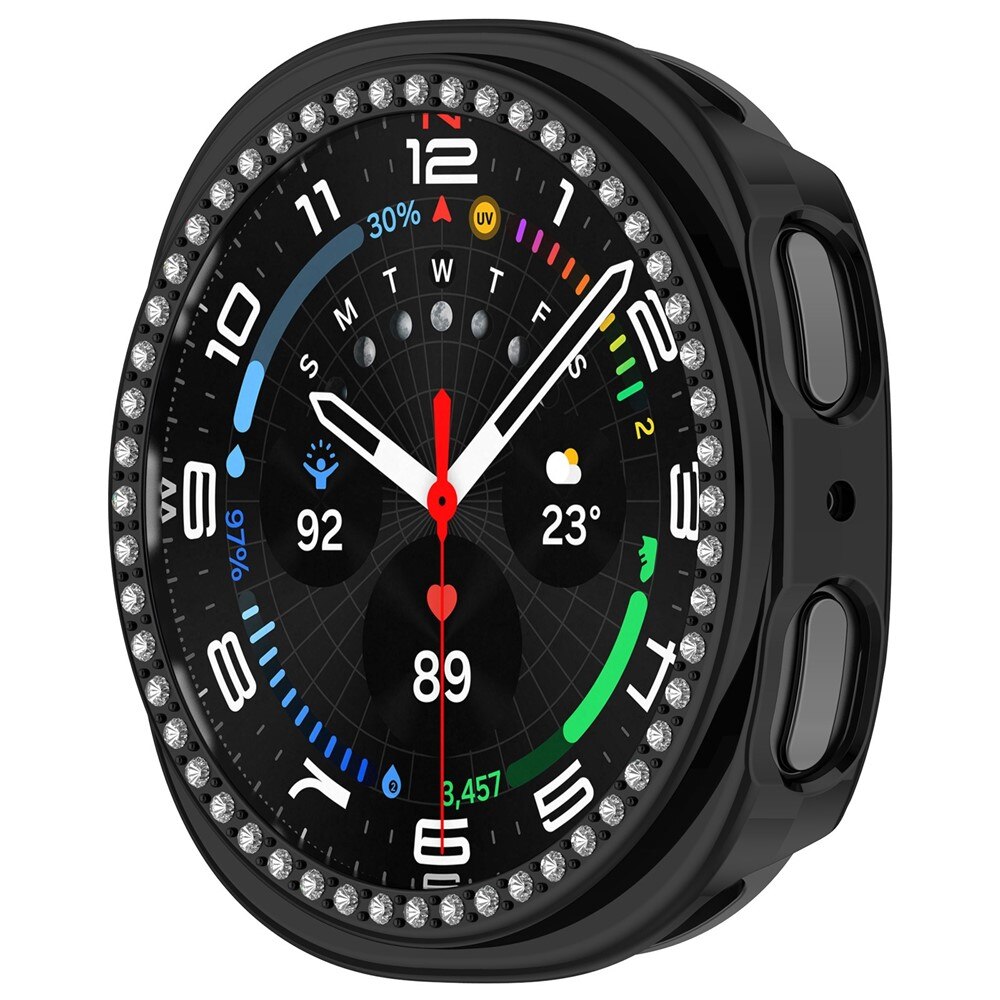 Samsung Galaxy Watch 8 44mm Rhinestone cover Sort