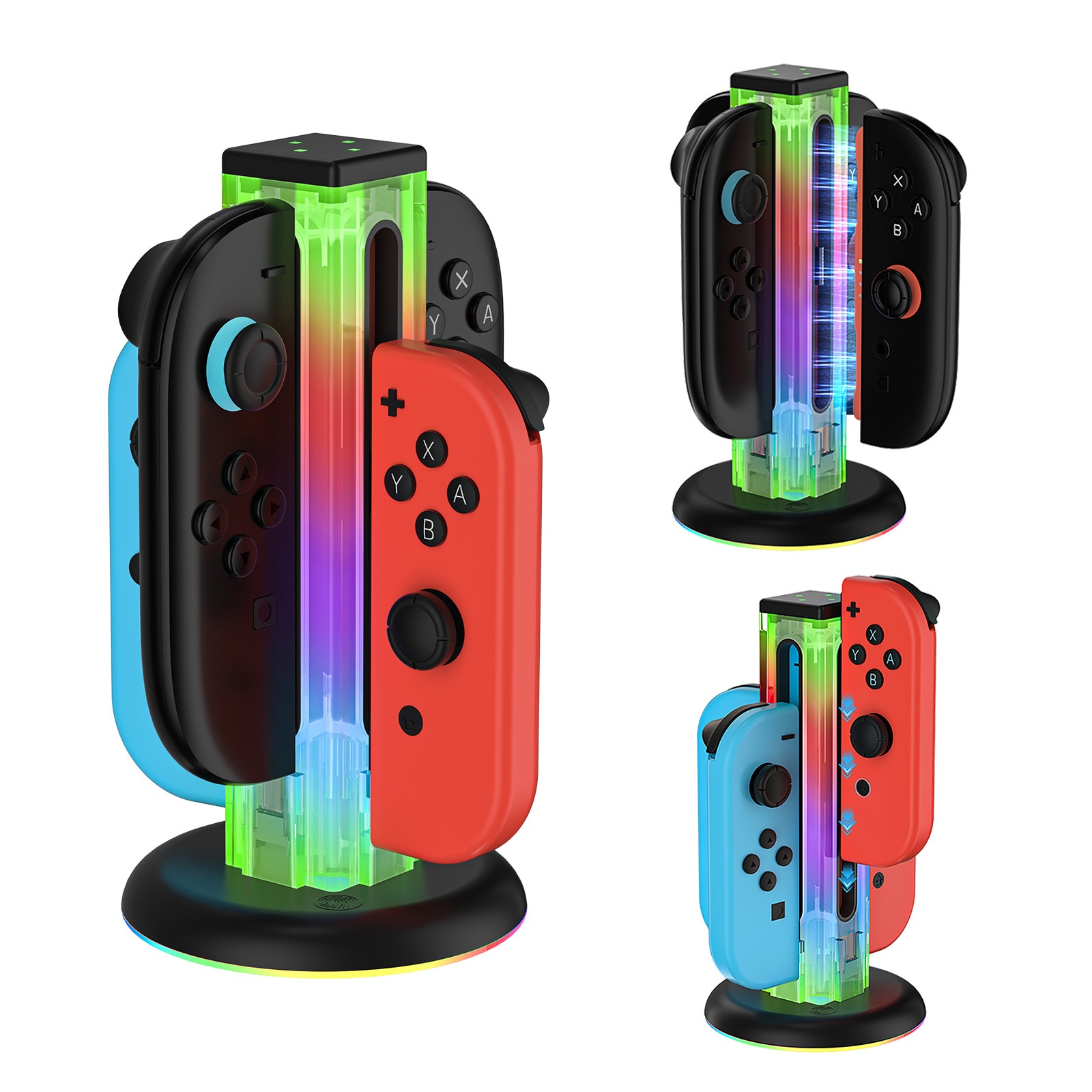 Joy-Con Ladestativ med RGB-belysning Nintendo Switch 2 Sort