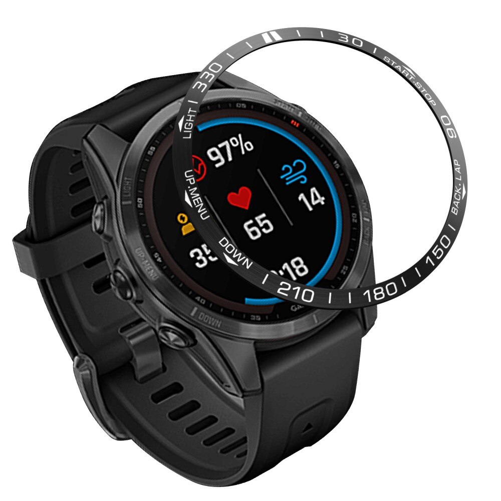 Ramme Garmin Fenix 7S sort