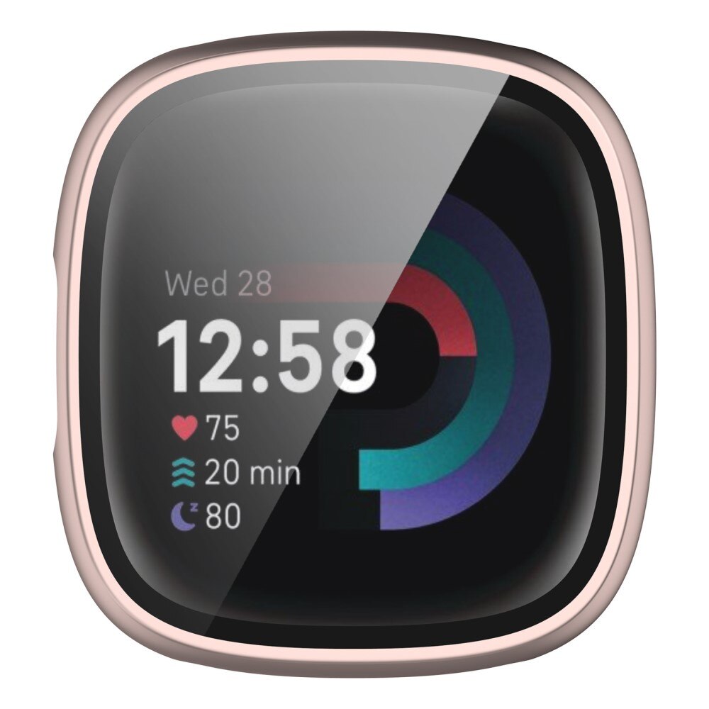 Full Cover Case Fitbit Versa 4 rose guld