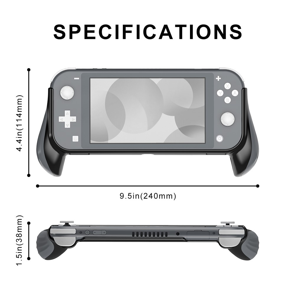 Ergonomic Handle Cover Nintendo Switch Lite grå