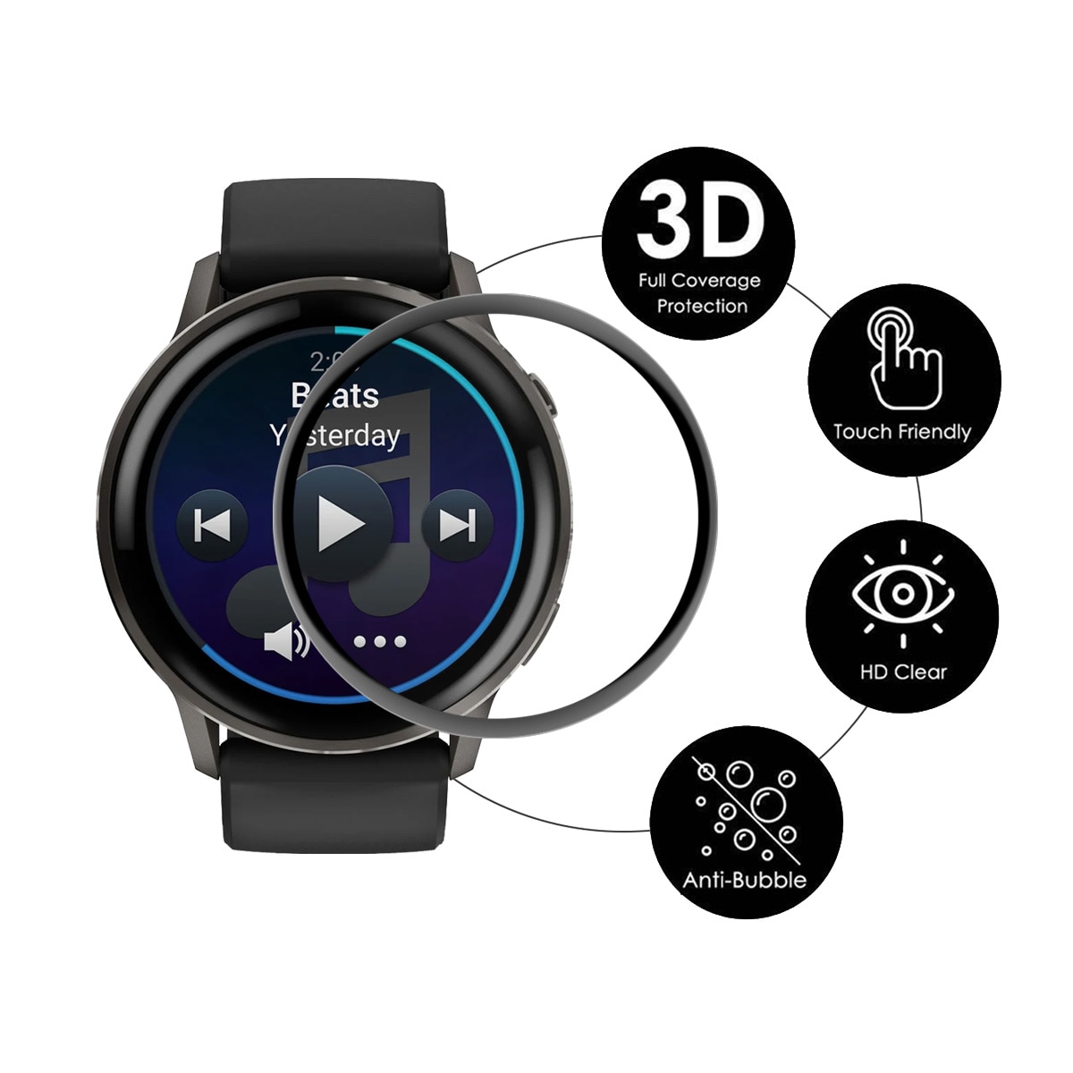 Garmin Venu 4 45mm Plexiglas Skærmbeskytter