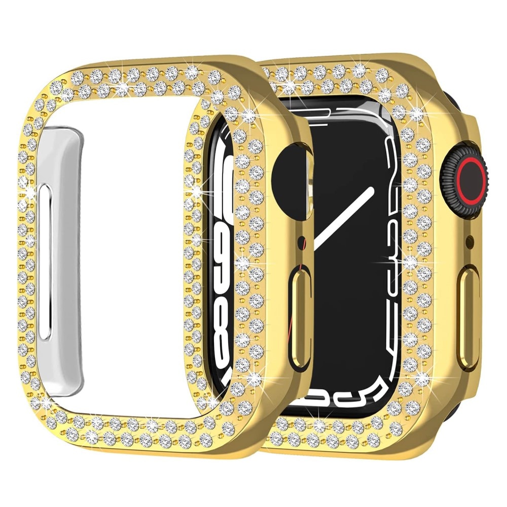 Apple Watch 41mm Series 7 Rhinestone cover guld