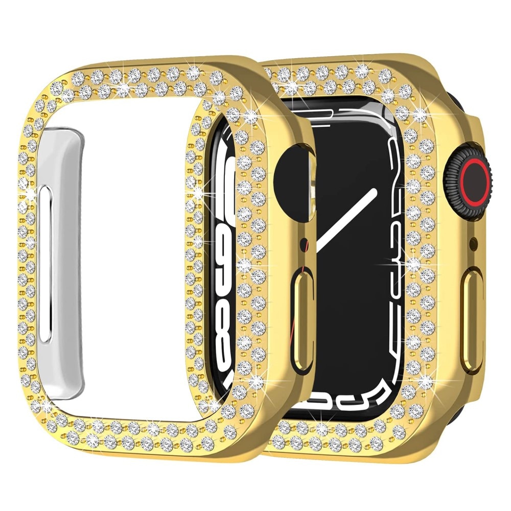 Apple Watch 41mm Series 8 Rhinestone cover guld