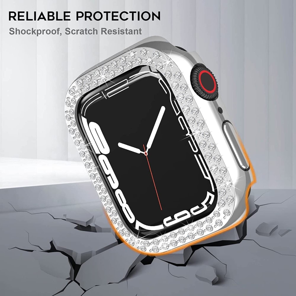 Apple Watch SE 44mm Rhinestone cover sølv