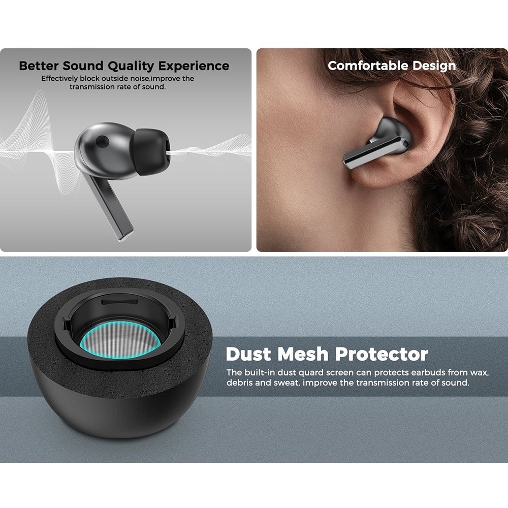 Memory Foam Ear Tips (3-pack) Samsung Galaxy Buds 3 Pro sort