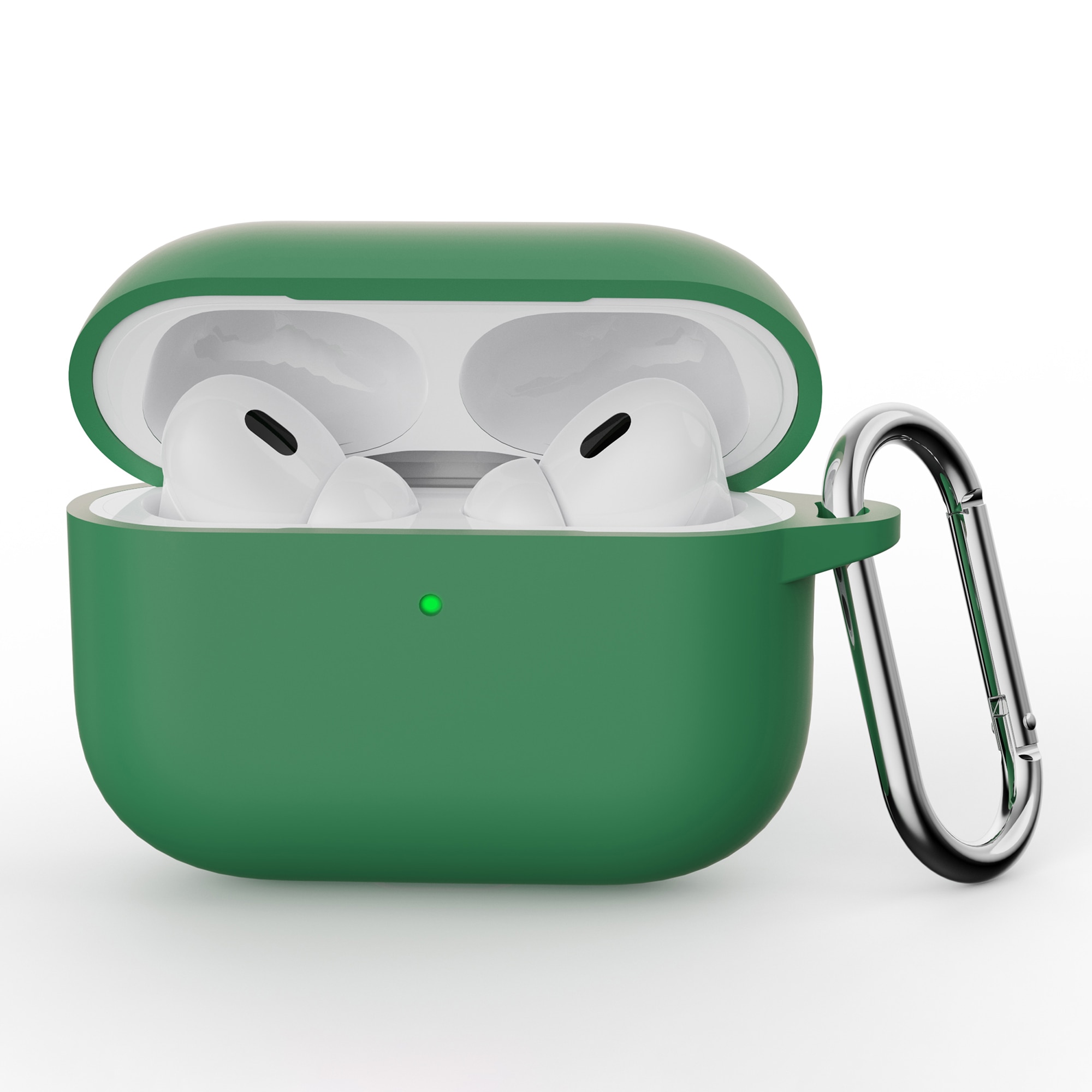 Silikonecover med karabinhage Apple AirPods Pro 3 Grøn
